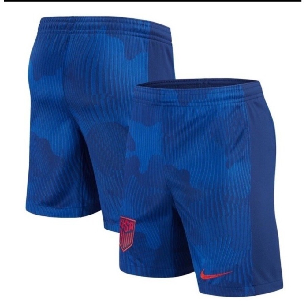 Nike Royal USMNT 2023/24 Away Stadium Performance Shorts Mens Large Blue Dri Fit